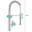 GROHE K7 Keukenkraan - 2 straalsoorten - met profesionele handdouche - chroom 0465067