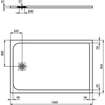 Ideal Standard Ultraflat Solid douchebak rechthoekig 140x90x3cm betongrijs SW97413