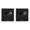 Zack Peco handdoekhaak 4.2x4.2cm vierkant zelfklevend Mat Zwart set van 2 SW377920