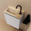 MONDIAZ TURE-DLUX 40cm toiletmeubel Cale. EDEN wastafel Frappe positie links. Met 1 kraangat. SW1102669
