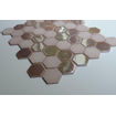 The Mosaic Factory Valencia mozaïektegel - 27.6x32.9cm - wandtegel - Zeshoek/Hexagon - Gerecycled glas Pink mat/glans SW374588