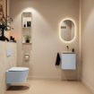 MONDIAZ TURE-DLUX 40cm toiletmeubel Clay. EDEN wastafel Ostra positie midden. Zonder kraangat. SW1104789