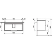 Laufen Base Pro S wastafelonderbouwkast 101x44x53cm 2 laden hout wit glanzend SW157451