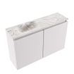 MONDIAZ TURE-DLUX 80cm toiletmeubel Cale. EDEN wastafel Glace positie links. Zonder kraangat. SW1103226