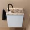 MONDIAZ TURE-DLUX 40cm toiletmeubel Clay. EDEN wastafel Glace positie rechts. Met 1 kraangat. SW1103186