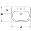 Duravit D Code wastafel 65x50cm wit 0315101