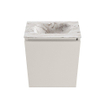 MONDIAZ TURE-DLUX 40cm toiletmeubel Linen. EDEN wastafel Glace positie midden. Zonder kraangat. SW1103317