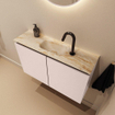 MONDIAZ TURE-DLUX 80cm toiletmeubel Rosee. EDEN wastafel Frappe positie midden. Met 1 kraangat. SW1102955