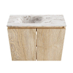 MONDIAZ TURE-DLUX 60cm toiletmeubel Washed Oak. EDEN wastafel Glace positie links. Zonder kraangat. SW1103623