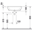 Duravit D Code halfinbouwwastafel inclusief bevestiging 55x44cm 1 kraangat wit 0315115
