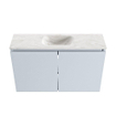 MONDIAZ TURE-DLUX 80cm toiletmeubel Clay. EDEN wastafel Ostra positie midden. Met 1 kraangat. SW1104766