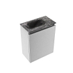 MONDIAZ TURE-DLUX 40cm toiletmeubel Plata. EDEN wastafel Lava positie links. Met 1 kraangat. SW1103979
