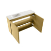 MONDIAZ TURE-DLUX 80cm toiletmeubel Oro. EDEN wastafel Ostra positie links. Zonder kraangat. SW1104956