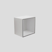 MONDIAZ Lagom Badkamernis 30cm inbouw opbouw Solid surface Talc SHOWROOMMODEL SHOW22467