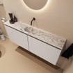 MONDIAZ TURE-DLUX 120cm toiletmeubel Linen. EDEN wastafel Glace positie midden. Zonder kraangat. SW1103434