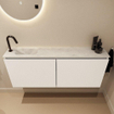 MONDIAZ TURE-DLUX 120cm toiletmeubel Talc. EDEN wastafel Opalo positie links. Met 1 kraangat. SW1104157