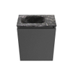 MONDIAZ TURE-DLUX 40cm toiletmeubel Dark Grey. EDEN wastafel Lava positie links. Met 1 kraangat. SW1103759