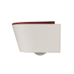 MONDIAZ LAVIE wandclosetpack - 36x53cm - diepspoel - rimless - Linen (offwhite) - softclose - quick-release - toiletzitting - Fire (rood) SW1208619
