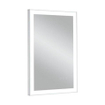 Crosswater Dune spiegel 40x60x3.4cm met direct dimbaar LED verlichting 3000K tot 6200K zilver SW487186