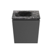 MONDIAZ TURE-DLUX 40cm toiletmeubel Dark Grey. EDEN wastafel Lava positie links. Zonder kraangat. SW1103739