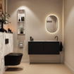 MONDIAZ TURE-DLUX 120cm toiletmeubel Urban. EDEN wastafel Glace positie rechts. Met 1 kraangat. SW1103140