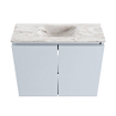 MONDIAZ TURE-DLUX 60cm toiletmeubel Clay. EDEN wastafel Glace positie midden. Met 1 kraangat. SW1103243