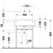 Duravit Scola wastafel bak rechts 61.5x46cm m. kraangat wit 0304522