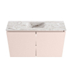 MONDIAZ TURE-DLUX 80cm toiletmeubel Rosee. EDEN wastafel Glace positie midden. Met 1 kraangat. SW1103458