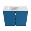 MONDIAZ TURE-DLUX 60cm toiletmeubel Jeans. EDEN wastafel Opalo positie links. Zonder kraangat. SW1104367