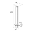 Tiger Boston Reserverolhouder RVS gepolijst 5x23.5x8.6cm SW25207