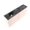 MONDIAZ TURE-DLUX 100cm toiletmeubel Rosee. EDEN wastafel Lava positie links. Met 1 kraangat. SW1103971