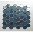 The Mosaic Factory Valencia mozaïektegel - 27.6x32.9cm - wandtegel - Zeshoek/Hexagon - Gerecycled glas Blue mat/glans SW374596