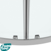 FugaFlow Efficiente Vetro Douchecabine - 90x90x200cm - kwartrond - helder glas - profiel - chroom SW1123552