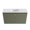 MONDIAZ TURE-DLUX 80cm toiletmeubel Army. EDEN wastafel Opalo positie midden. Zonder kraangat. SW1104192