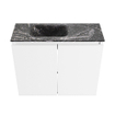 MONDIAZ TURE-DLUX 60cm toiletmeubel Talc. EDEN wastafel Lava positie links. Met 1 kraangat. SW1103618