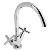 Plieger Cross 1-gats keukenkraan met draaibare uitloop met kruisgrepen chroom SW243343