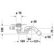 Duravit Onto badafvoer overloop en vulcombinatie met waste chroom 0305211