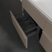 Villeroy & Boch Subway 3.0 Wastafelonderkast - met verlichting - 4 uittrekladen - 1272 x 576 x 478 mm - Taupe SW797138