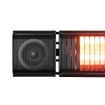 Eurom Terrasverwarming Heat and Beat Black met ingebouwde speakers SW539023
