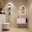 MONDIAZ TURE-DLUX 80cm toiletmeubel Rosee. EDEN wastafel Glace positie rechts. Zonder kraangat. SW1103485