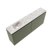 MONDIAZ TURE-DLUX 120cm toiletmeubel Army. EDEN wastafel Glace positie links. Zonder kraangat. SW1103160