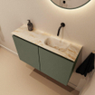 MONDIAZ TURE-DLUX 80cm toiletmeubel Army. EDEN wastafel Frappe positie rechts. Zonder kraangat. SW1102656