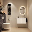 MONDIAZ TURE-DLUX 80cm toiletmeubel Talc. EDEN wastafel Lava positie rechts. Met 1 kraangat. SW1103648