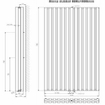 Plieger Siena designradiator verticaal dubbel 1800x606mm 2030W wit 7253145