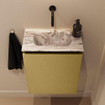MONDIAZ TURE-DLUX 40cm toiletmeubel Oro. EDEN wastafel Glace positie midden. Zonder kraangat. SW1103409