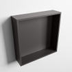 Mondiaz Easy nis 29.5x29.5x8cm - inbouw/opbouw - 1 open vak - Solid surface - DarkGrey SW643614