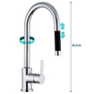 Plieger New Road keukenkraan met uittrekbare handdouche chroom 4333278