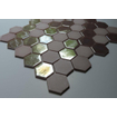 The Mosaic Factory Valencia mozaïektegel - 27.6x32.9cm - wandtegel - Zeshoek/Hexagon - Gerecycled glas Pink mat/glans SW374588