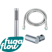 FugaFlow Eccelente Sobrado Badkamer handdoucheset incl staafhanddouche - houder - anti-twist slang Chroom SW1124036