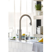 Quooker flex kokendwaterkraan - draaibare & uittrekbare uitloop - Combi+ reservoir - Warm / kokend water - RVS SW107289